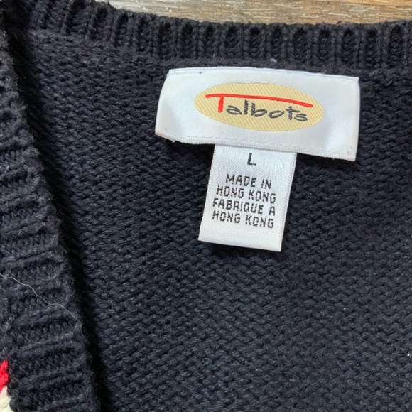 Festive Flair: Talbots Vintage Christmas Sweater Vest - Plaid & Holly Embroidery - Picture 2 of 5